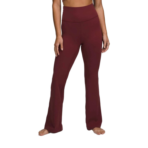 lululemon athletica Pants - Lululemon Athletica Groove Nulu Super-High-Rise Burgundy Flared Pants Size 14